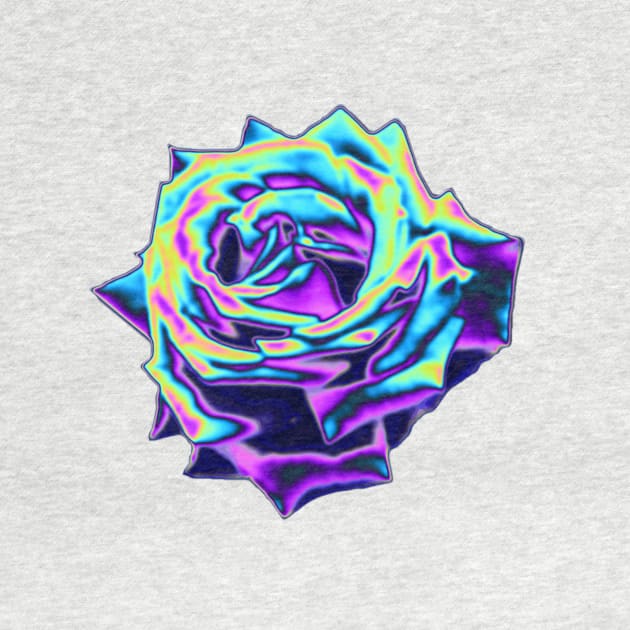 Electric Violet Holo Rose by dinaaaaaah